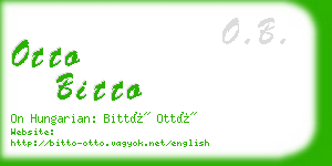 otto bitto business card